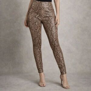 Zara Faux Fur Lined pants with Brown Accents